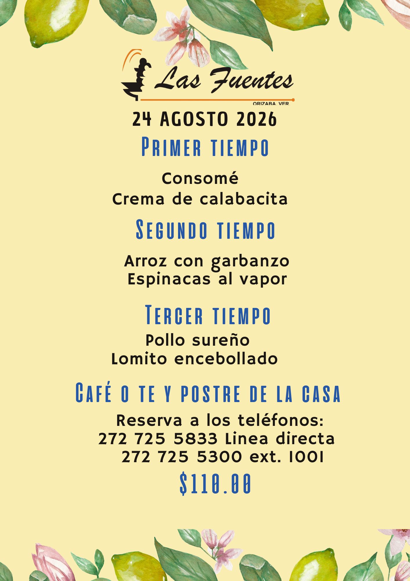 MENU DEL DIA 24/08/2026